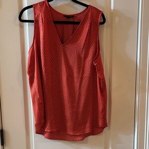 Banana Republic Red Geometric Sleeveless Top